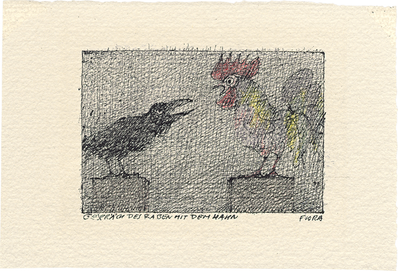 Lot 8099, Auction  126, Flora, Paul, Gespräch des Raben mit dem Hahn