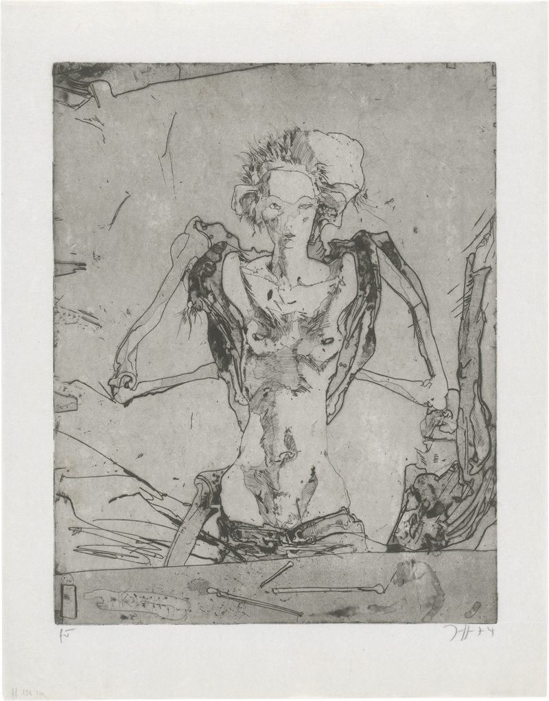 Lot 8136, Auction  126, Janssen, Horst, An Kaja. 16.3.74, aus der Folge Totentanz