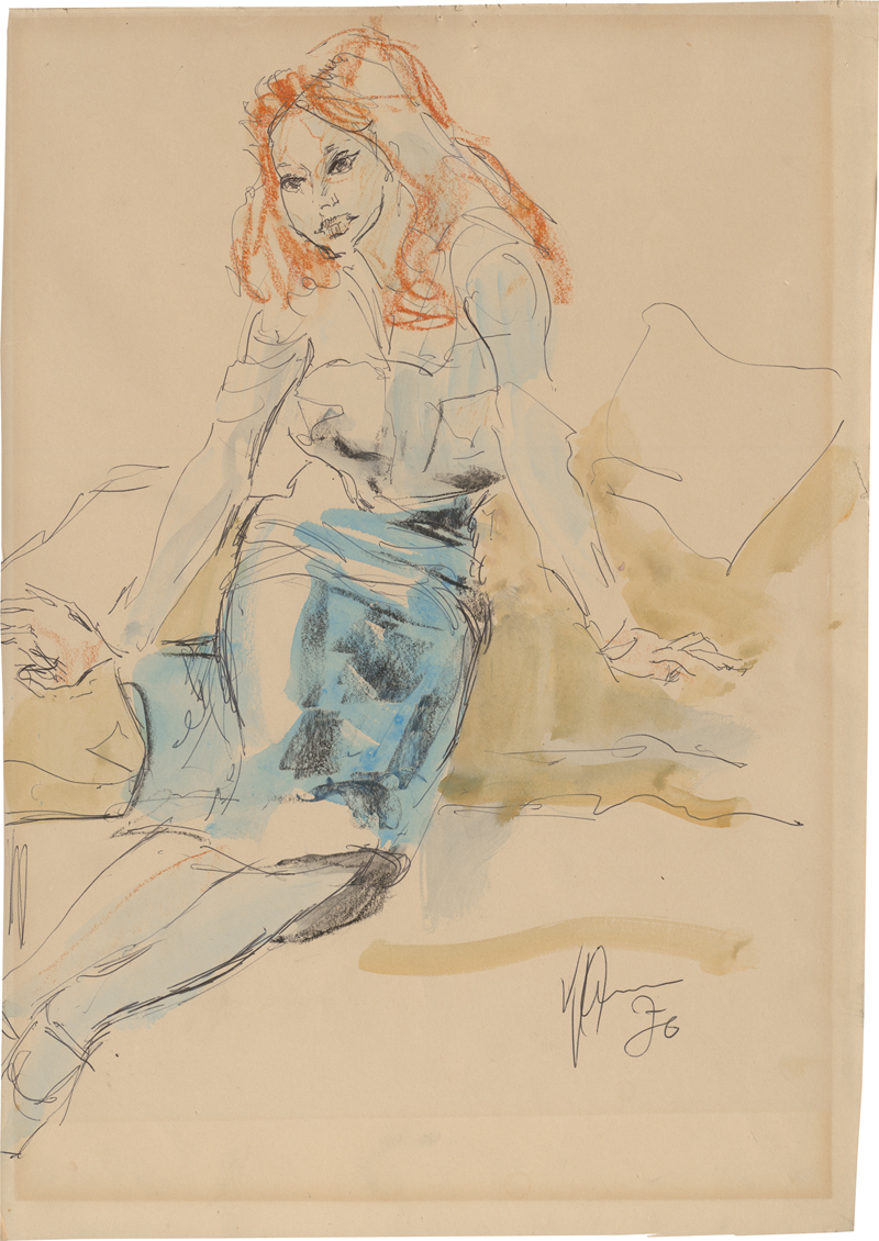 Lot 8144, Auction  126, Klamann, Kurt, Rothaariges Mädchen, sitzend