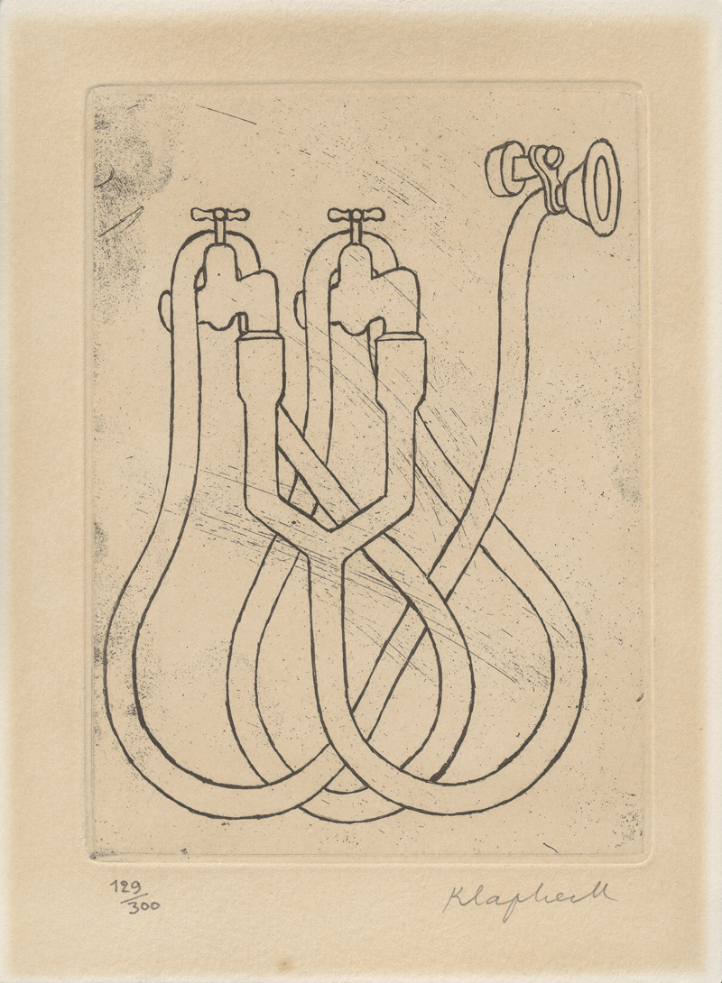 Lot 8147, Auction  126, Klapheck, Konrad, Wasserhähne mit Schlauch