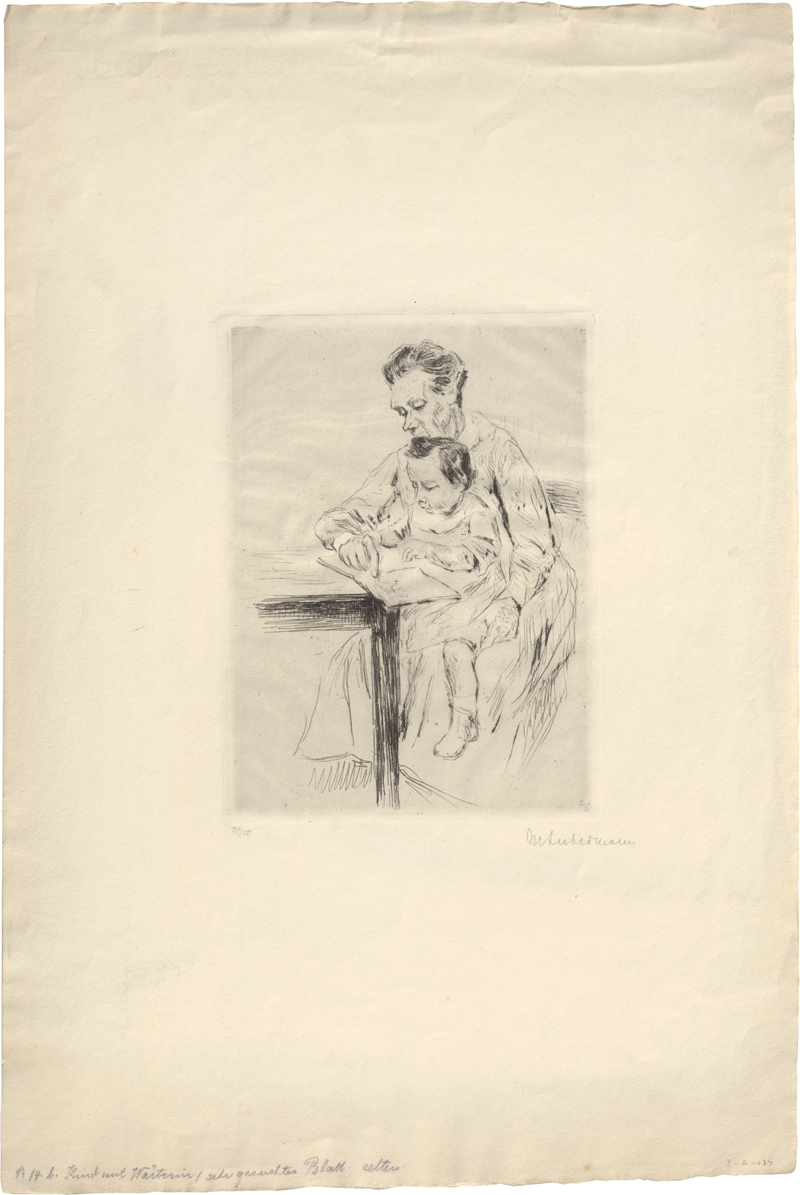 Lot 8167, Auction  126, Liebermann, Max, Kind mit Wärterin