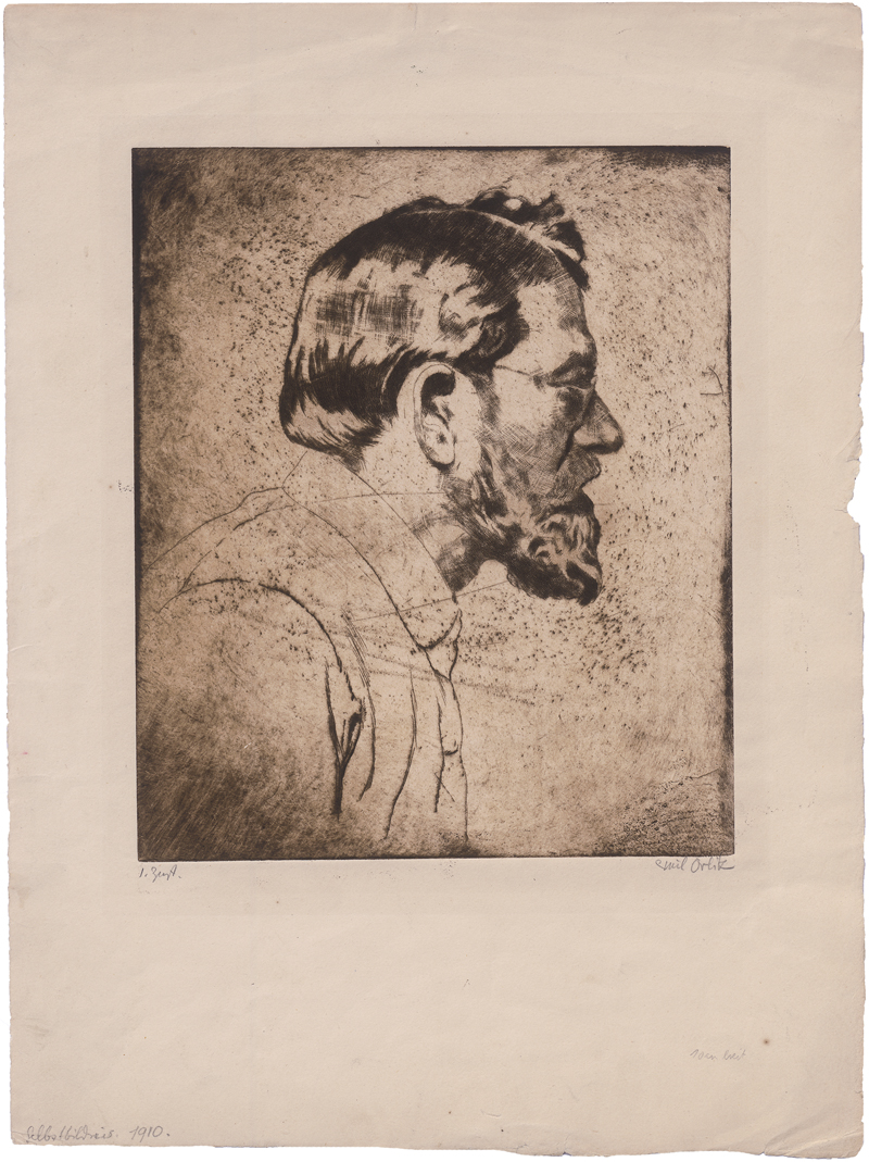 Lot 8216, Auction  126, Orlik, Emil, Selbstbildnis