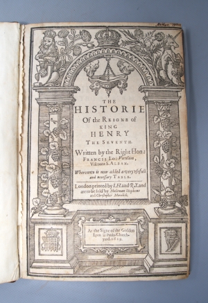 Los 111 - Bacon, Francis - The historie of the reigne of King Henry the Seventh  - 2 - thumb