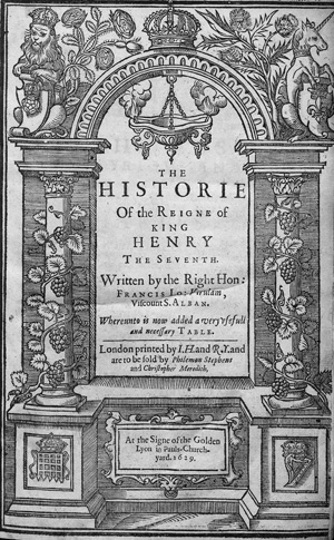 Lot 111, Auction  127, Bacon, Francis, The historie of the reigne of King Henry the Seventh 