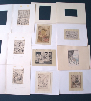 Los 621 - Japanische Buchholzschnitte - Sammlung von 9 Holzschnitt-Albumblättern - 2 - thumb