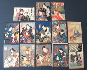 Los 652 - Szenische Doppelporträts und Kunisada, Utagawa - 12 Farbholzschnitte mit Figurenpaaren verschiedener Künstler - 3 - thumb