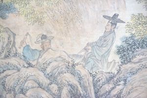 Los 659 - Weiqi-Spieler - Chinesisches Tuschemalerei in Aquarellfarben auf Papier - 2 - thumb