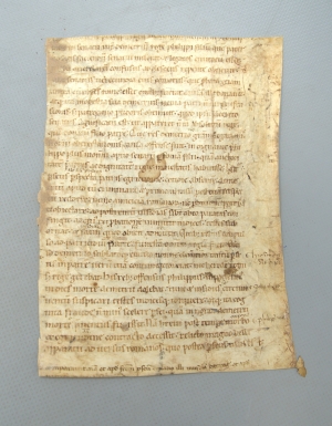 Los 1007 - Iunianus Iustinus, Marcus - Fragment aus den Historiarum Philippicarum libri XLIV des Pompeius Trogus. Lateinische Handschrift auf Pergament - 1 - thumb