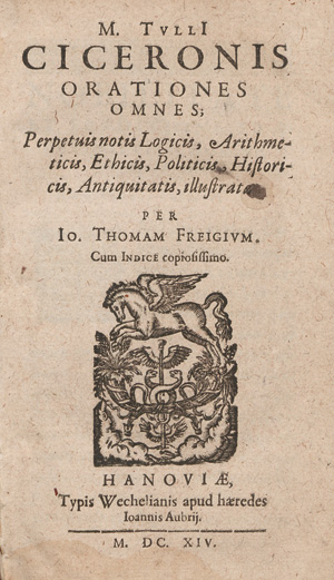 Lot 2019, Auction  127, Cicero, Marcus Tullius, Orationes omnes