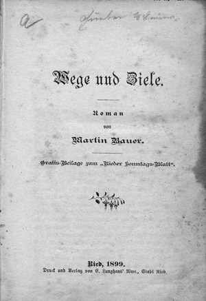 Los 2113 - Martini, Selma - Wege und Ziele - 0 - thumb