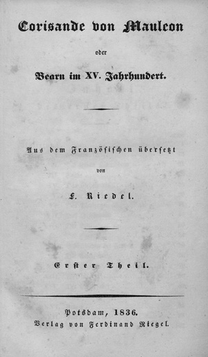 Los 2126 - Montpezat de Redern, Henriette - Corisande von Mauleon - 0 - thumb