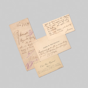Lot 2555, Auction  127, Billroth, Theodor, Signiertes Rezept mit 3 Beilagen. 1879