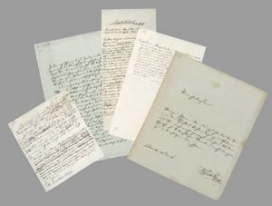 Lot 2571, Auction  127, Schott, Heinrich Wilhelm, 8 eigenh. Briefe und Schriftstücke 1834-1836
