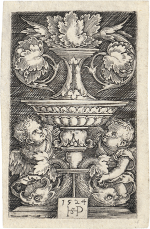Lot 5015, Auction  127, Beham, Sebald, Vase mit zwei Genien ud zwei Delfinen