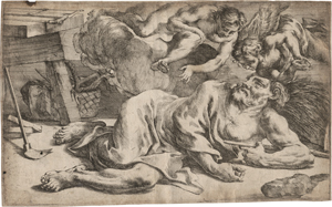 Lot 5027, Auction  127, Bolognesisch, 1. H. 17. Jh. Die Engel erscheinen dem hl. Joseph
