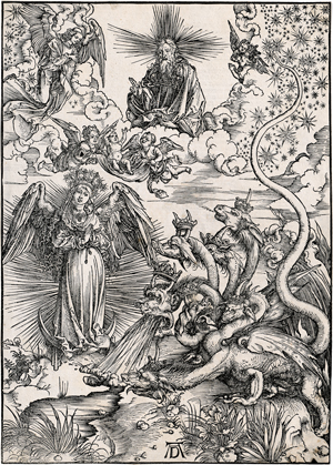 Lot 5092, Auction  127, Dürer, Albrecht, Das Sonnenweib und der siebenköpfige Drachen