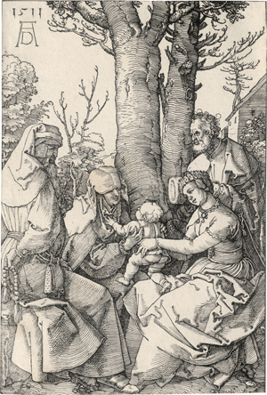 Lot 5101, Auction  127, Dürer, Albrecht, Die Hl. Familie mit Joachim und Anna unter dem Baum