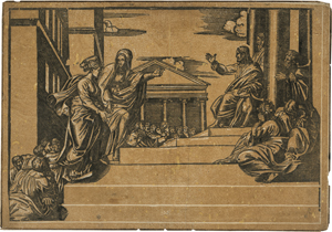 Lot 5133, Auction  127, Italienisch, 16. Jh. Martha führt Maria Magdalena in den Tempel