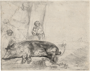 Lot 5203, Auction  127, Rembrandt Harmensz. van Rijn, Das schlafende Schwein