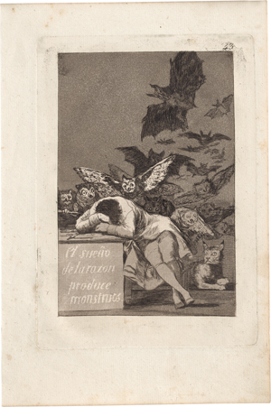 Lot 5268, Auction  127, Goya, Francisco de, El Sueño de la Razon produce Monstruos