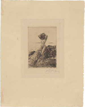 Lot 5386, Auction  127, Zorn, Anders, Mädchen mit Seetang