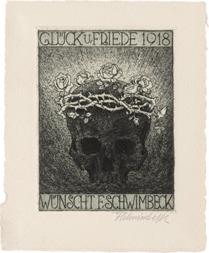 Lot 5420, Auction  127, Schwimbeck, Fritz, "Glück u. Friede": Glückwunschkarte