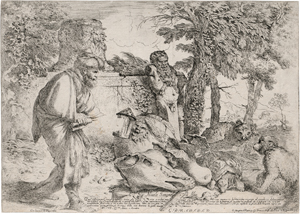 Lot 5465, Auction  127, Castiglione, Giovanni Benedetto, Diogenes sucht einen ehrenhaften Mann