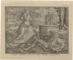 Lot 5574, Auction  127, Leyden, Lucas van, Pyramus und Thisbe