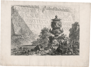 Lot 5598, Auction  127, Piranesi, Giovanni Battista, Titelblatt zu den "Vedute di Roma"