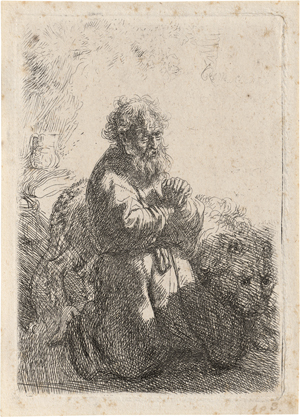 Lot 5614, Auction  127, Rembrandt Harmensz. van Rijn, Der hl. Hieronymus im Gebet