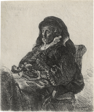 Lot 5626, Auction  127, Rembrandt Harmensz. van Rijn - Schule, Rembrandts Mutter mit dunklen Handschuhen