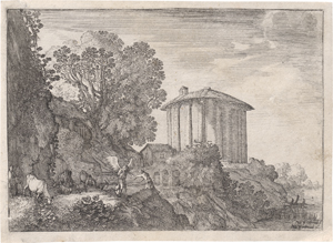 Lot 5662, Auction  127, Uytenbroeck, Moyses van, Landschaft mit dem Tempel der Vesta