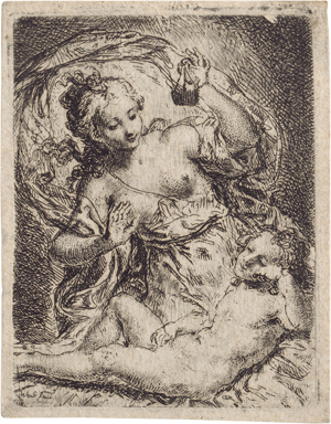 Lot 5671, Auction  127, Weiss, Bartholomäus Ignaz, Psyche den Amor mit einer Lampe beleuchtend