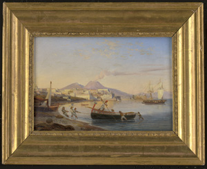 Los 6066 - Deutsch - 19. Jh. Fischer am Golf von Neapel, im Hintergrund Castel dell'Ovo und der Vesuv - 1 - thumb