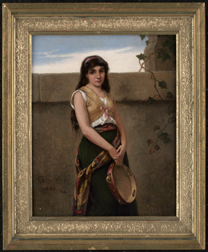 Los 6077 - Gehrich, Hermann - Italienisches Mädchen mit Tambourin - 1 - thumb