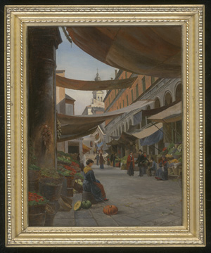 Los 6084 - Fischer, August - Marktstraße an der Rialtobrücke in Venedig, im Hintergrund San Bartolomeo - 1 - thumb