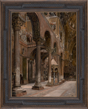 Los 6085 - Deutsch oder Österreichisch - um 1870. Blick in das Innere von San Marco in Venedig - 1 - thumb