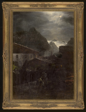 Los 6092 - Achenbach, Oswald - Vollmondnacht in Zell im Zillertal - 1 - thumb