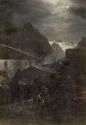 Lot 6092, Auction  127, Achenbach, Oswald, Vollmondnacht in Zell im Zillertal