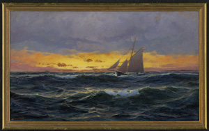 Los 6126 - Jensen, Max - Schoner in bewegter See bei Sonnenuntergang - 1 - thumb