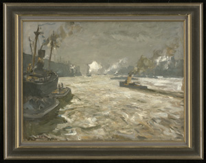Los 6148 - Hübner, Ulrich - "Wintertag in Hamburg" - 1 - thumb