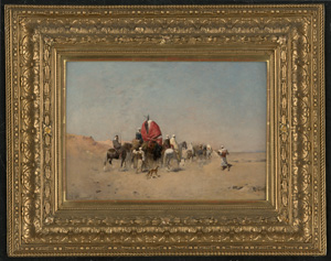 Los 6334 - Regnault de Maulmain, Émile - Die Heimführung der Braut: Eine kleine Karawane in der Wüste mit Kamel und Howdah - 1 - thumb