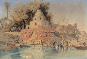 Lot 6338, Auction  127, Werner, Carl - nach, "Grabmal des Schech Ababde in Minieh" (Al-Minya) in Mittelägypten