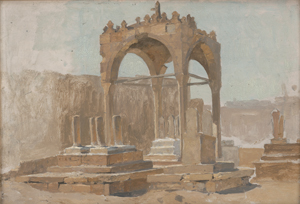 Lot 6343, Auction  127, Kosler, Franz Xaver, Grab mit Baldachin in der Nekropolis von Kairo