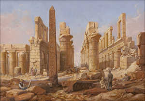 Lot 6350, Auction  127, Französisch oder Italienisch, um 1900. Die Ruinen von Karnak bei Luxor in Theben
