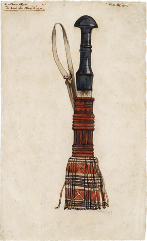 Lot 6357, Auction  127, Dagnan-Bouveret, Pascal Adolph, Studie eines arabischen Dolches in verzierter Lederscheide
