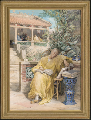Los 6415 - Chevalier, Nicolas - Buddhistischer Mönch in einem Garten eines chinesischen Klosters - 1 - thumb