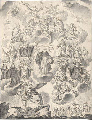 Lot 6549, Auction  127, Portaña, Vicente López - zugeschrieben, Himmelfahrt des San Vicente Ferrer