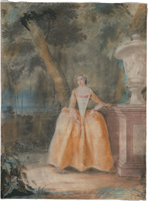 Lot 6579, Auction  127, Troost, Cornelis, Junge Frau im gelben Kleid im Park