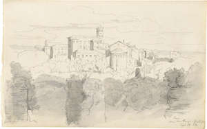 Lot 6616, Auction  127, Deutsch, 1838. Blick auf die Kirche SS. Giovanni e Paolo in Rom
